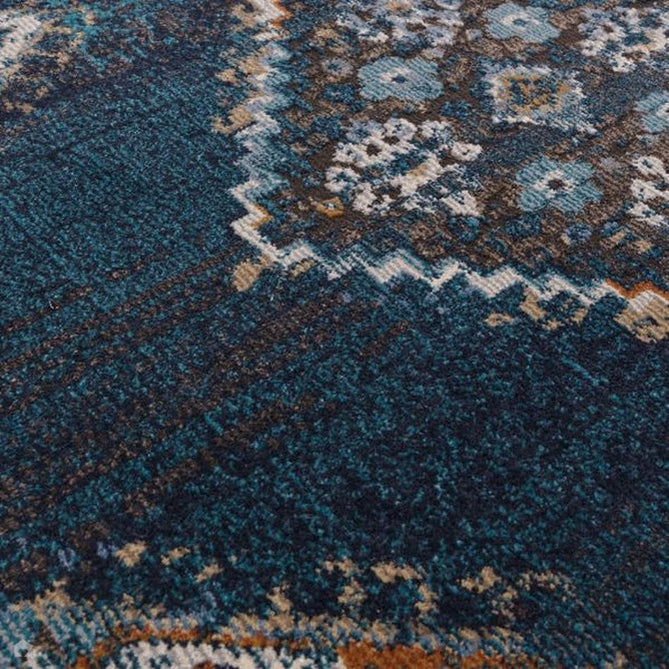 Zola Kian Traditional Persian Hi-Low Textured Teal Green/Blue/Cream/Brown Rug-Asiatic Carpets-Rug Love - The Most Loved Rug Store