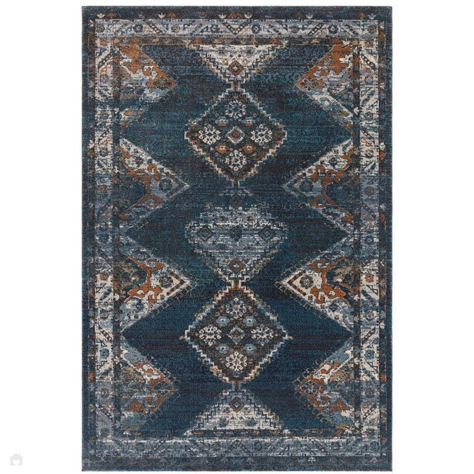 Zola Kian Traditional Persian Hi-Low Textured Teal Green/Blue/Cream/Brown Rug-Asiatic Carpets-Rug Love - The Most Loved Rug Store