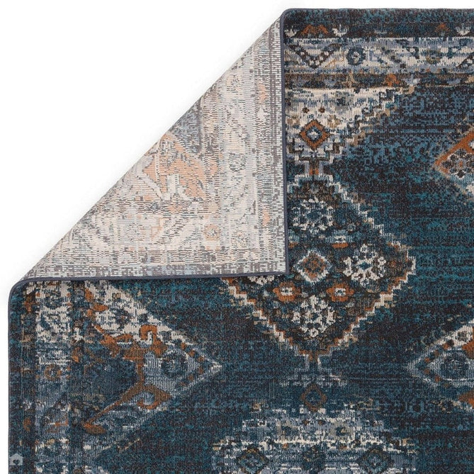 Zola Kian Traditional Persian Hi-Low Textured Teal Green/Blue/Cream/Brown Rug-Asiatic Carpets-Rug Love - The Most Loved Rug Store