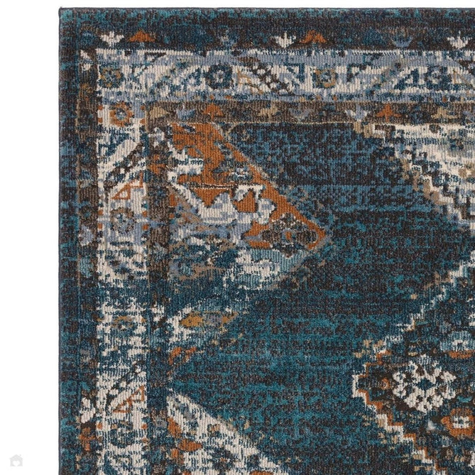 Zola Kian Traditional Persian Hi-Low Textured Teal Green/Blue/Cream/Brown Rug-Asiatic Carpets-Rug Love - The Most Loved Rug Store