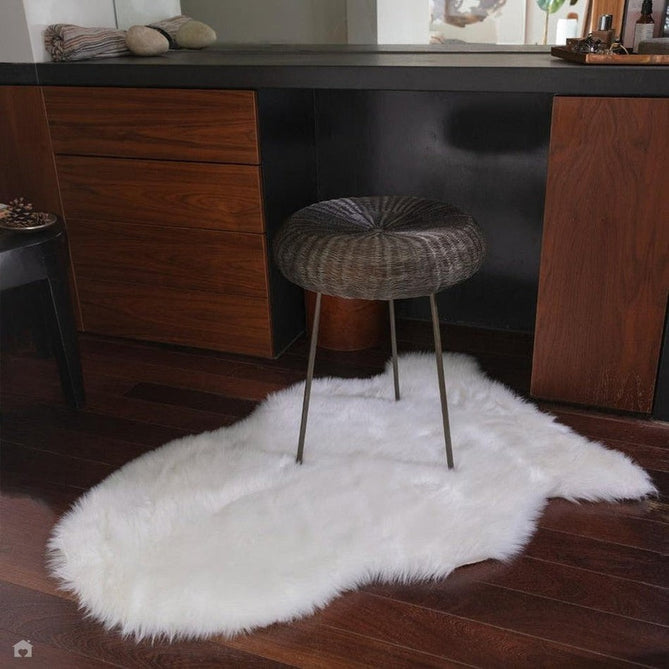 Auckland Faux Fur Cream/White Rug-Asiatic Carpets-Rug Love - The Most Loved Rug Store