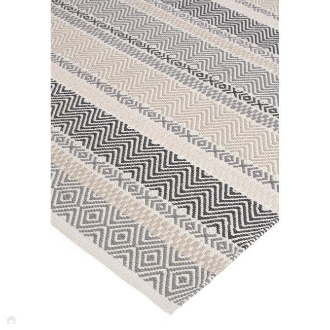 Boardwalk Modern Striped Hand-Woven Durable Stain-Resistant Weatherproof Flatweave In-Outdoor Charcoal/Grey/Taupe/Cream/Multicolour Rug-Asiatic Carpets-Rug Love - The Most Loved Rug Store