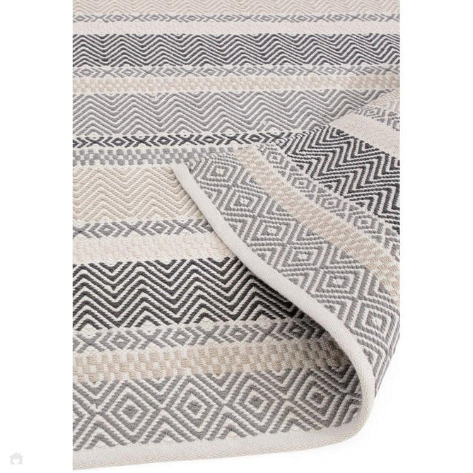 Boardwalk Modern Striped Hand-Woven Durable Stain-Resistant Weatherproof Flatweave In-Outdoor Charcoal/Grey/Taupe/Cream/Multicolour Rug-Asiatic Carpets-Rug Love - The Most Loved Rug Store