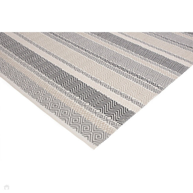 Boardwalk Modern Striped Hand-Woven Durable Stain-Resistant Weatherproof Flatweave In-Outdoor Charcoal/Grey/Taupe/Cream/Multicolour Rug-Asiatic Carpets-Rug Love - The Most Loved Rug Store