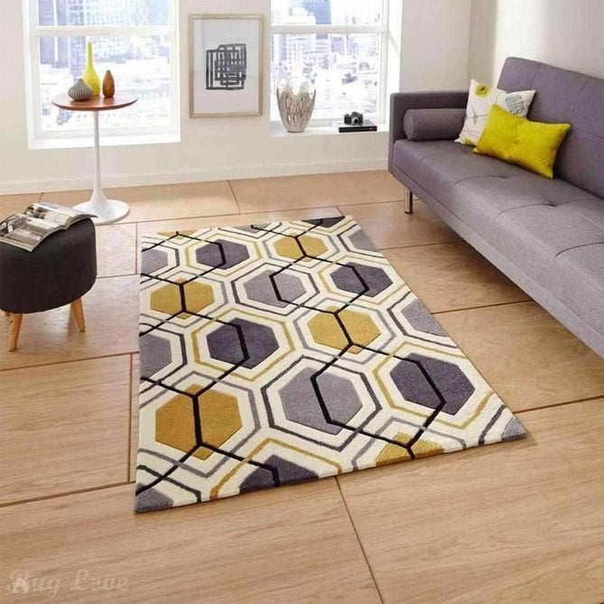 Hong Kong 7526 Grey/Yellow Rug-Think Rugs-Rug Love - The Most Loved Rug Store