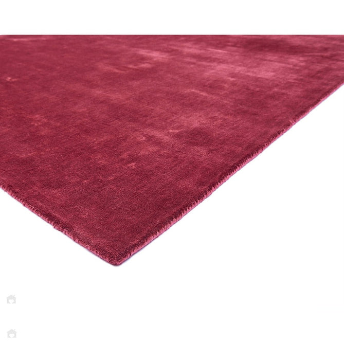 Katherine Carnaby Chrome Modern Designer Plain High-Density Heavyweight Hand-Woven Silky Smooth Shimmer Viscose Claret Red Rug-Asiatic Carpets-Rug Love - The Most Loved Rug Store