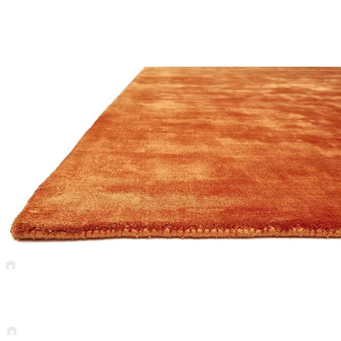 Katherine Carnaby Chrome Modern Designer Plain High-Density Heavyweight Hand-Woven Silky Smooth Shimmer Viscose Paprika Orange Rug-Asiatic Carpets-Rug Love - The Most Loved Rug Store