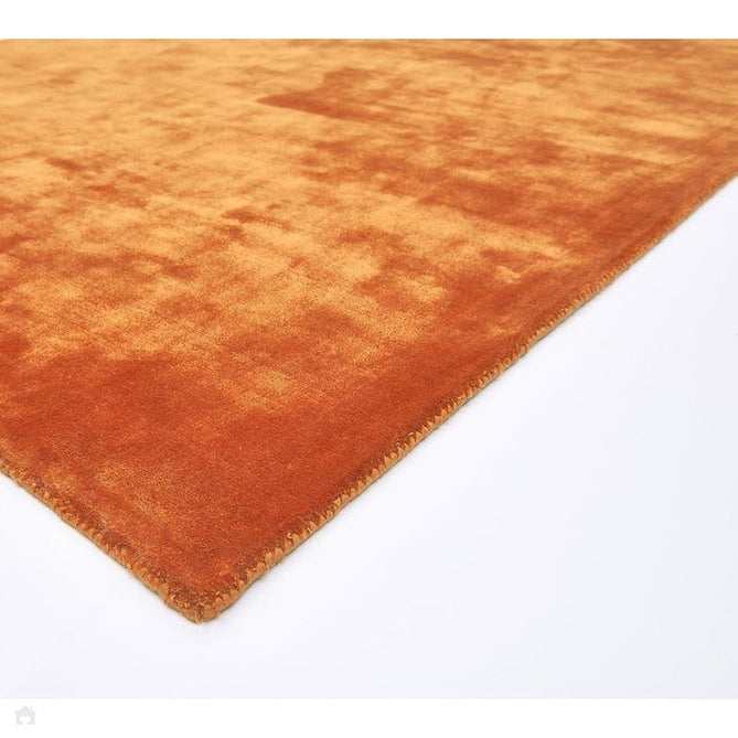 Katherine Carnaby Chrome Modern Designer Plain High-Density Heavyweight Hand-Woven Silky Smooth Shimmer Viscose Paprika Orange Rug-Asiatic Carpets-Rug Love - The Most Loved Rug Store