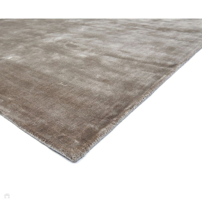 Katherine Carnaby Chrome Modern Designer Plain High-Density Heavyweight Hand-Woven Silky Smooth Shimmer Viscose Taupe Brown/Grey Rug-Asiatic Carpets-Rug Love - The Most Loved Rug Store