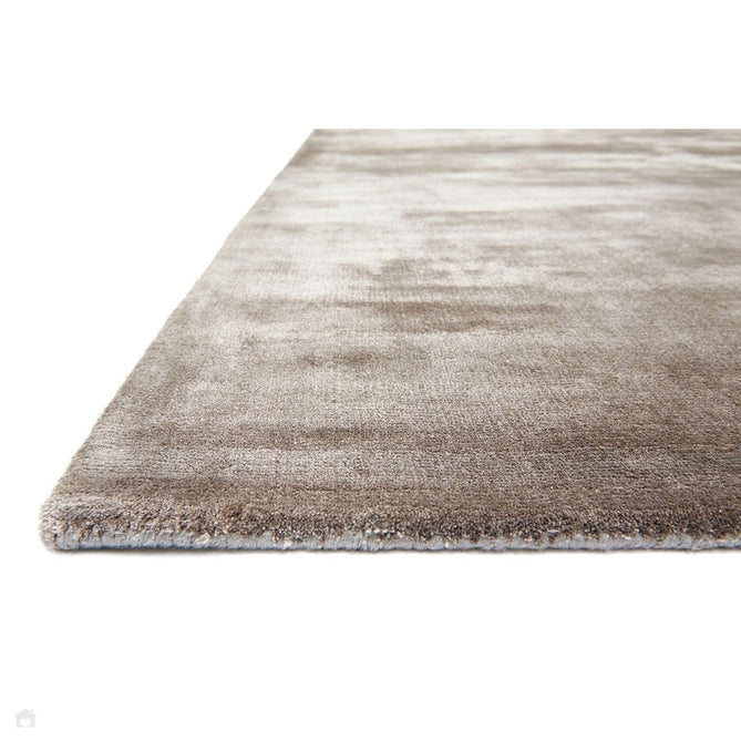 Katherine Carnaby Chrome Modern Designer Plain High-Density Heavyweight Hand-Woven Silky Smooth Shimmer Viscose Taupe Brown/Grey Rug-Asiatic Carpets-Rug Love - The Most Loved Rug Store