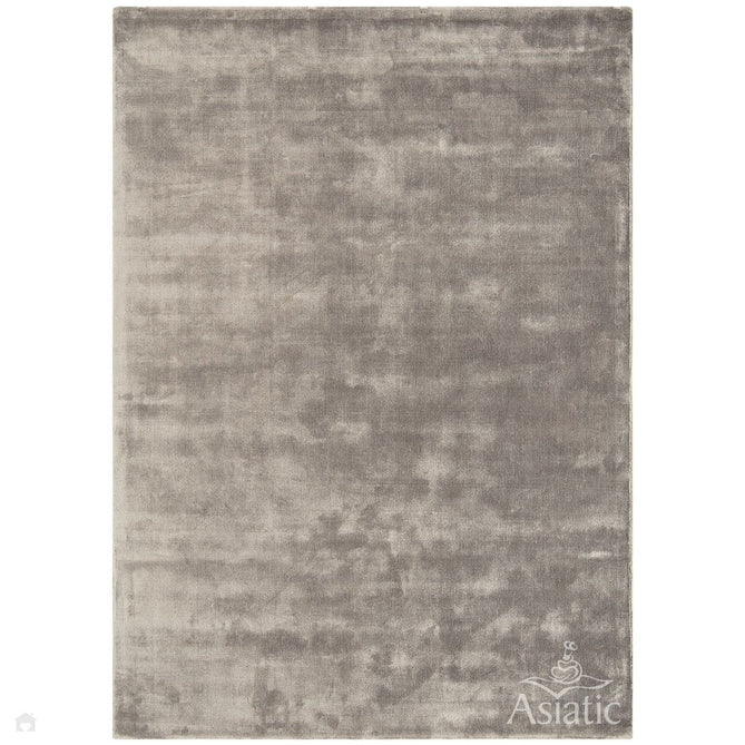 Katherine Carnaby Chrome Modern Designer Plain High-Density Heavyweight Hand-Woven Silky Smooth Shimmer Viscose Taupe Brown/Grey Rug-Asiatic Carpets-Rug Love - The Most Loved Rug Store