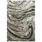 Katherine Carnaby Tuscany Marquina Marble Ivory Beige/Taupe/Black/Charcoal/Grey/Silver Rug