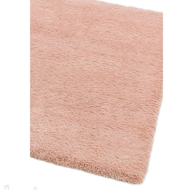 Lulu Plush Super-Soft High-Density Woven Plain Silky Polyester Shaggy Pink Rug-Asiatic Carpets-Rug Love - The Most Loved Rug Store