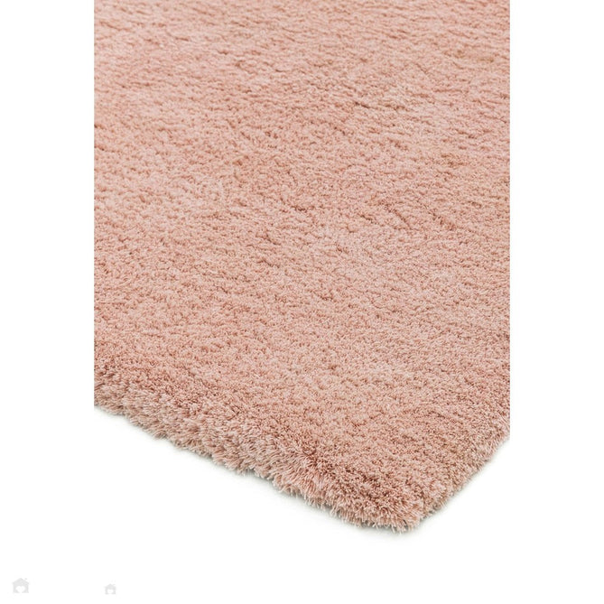 Lulu Plush Super-Soft High-Density Woven Plain Silky Polyester Shaggy Pink Rug-Asiatic Carpets-Rug Love - The Most Loved Rug Store